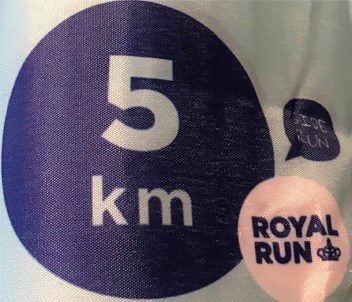 Flag med teksten 5 km Royal Run